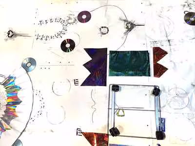 Untitled (Collage with CDs) 1