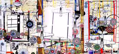 Untitled (Triptych with Warplanes)