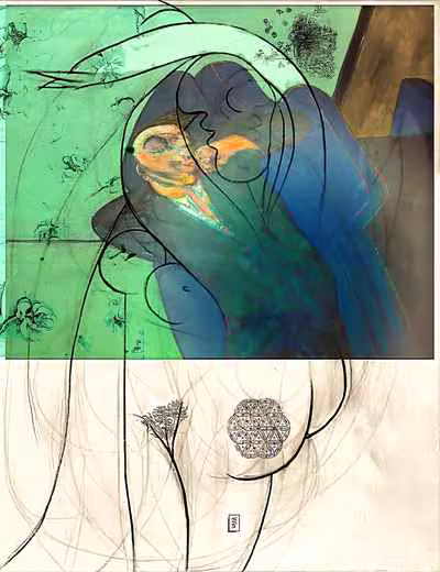 Veiled Face, Floral Geometry