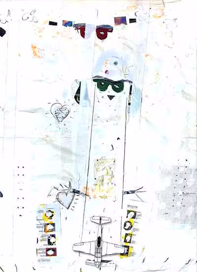 Untitled (Snowman with Plane)