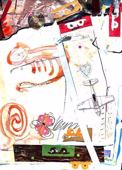 Untitled (Chameleon and Plane)