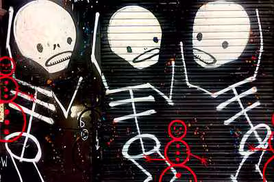 Three Skulls on Shutter