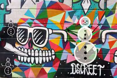 Untitled (Skull Mural Tag)