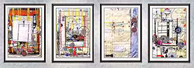 Four Framed Collages 1