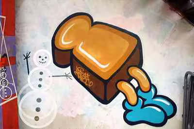 Untitled (Toast with Legs)