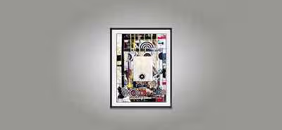 Untitled (Framed Collage with Targets)
