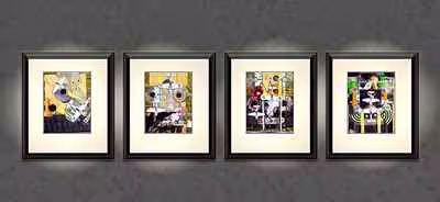 Four Framed Works (Installation)