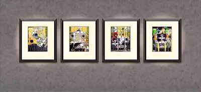 Four Framed Collages 3