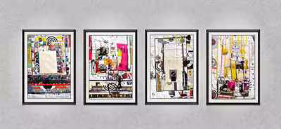 Four Framed Collages 4