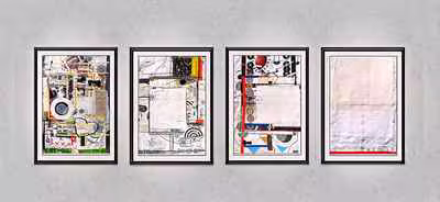 Four Framed Collages 5