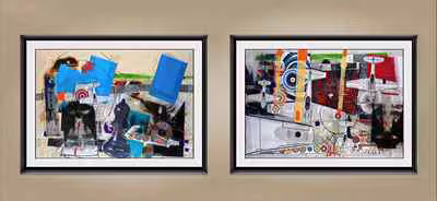 Diptych with Chess and Planes