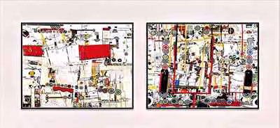 Diptych with Targets and Vinyl 2