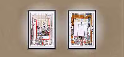 Diptych with Targets and Planes 4