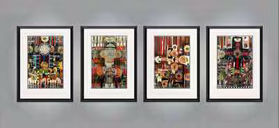 Four Framed Works Installation 2