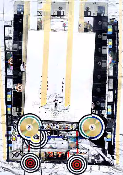 Untitled (Cassette Frame Collage)