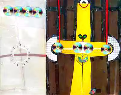 Yellow Plane with Discs 2