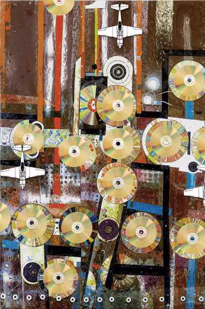 Untitled (CDs and Warplanes) 2