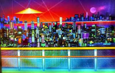 Neon City Skyline